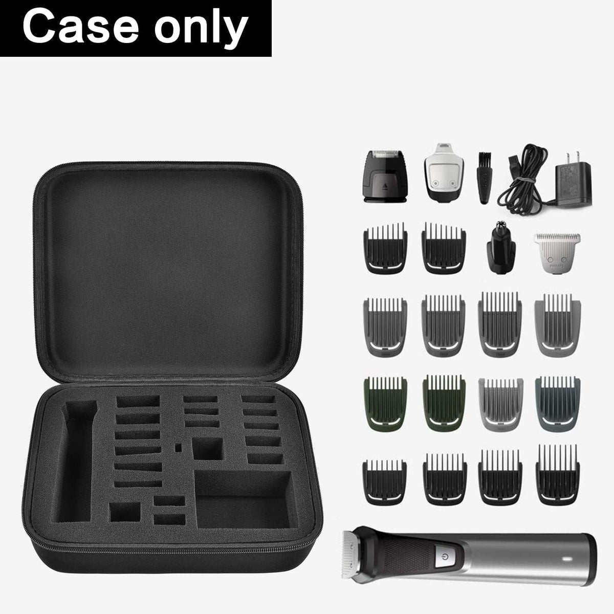 GWCASE interior organizer keeps attachments neatly separated and protected.