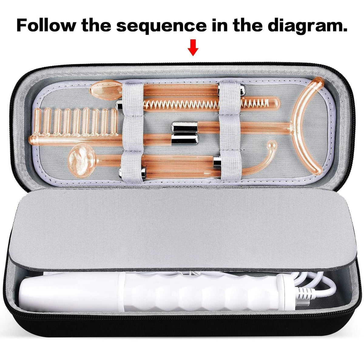 GWCASE portable travel case with handle for easy on-the-go skincare routines.