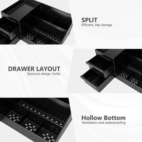 GXXWWSN Cologne Organizer on a bathroom counter, neat and water-resistant.