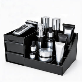 GXXWWSN Cologne Organizer front view on a vanity, organized and accessible.