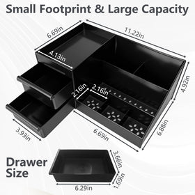 GXXWWSN Cologne Organizer side view showing slim footprint on a bathroom counter.