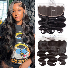GYAJEP 13x6 lace frontal body wave with natural hairline for seamless parting