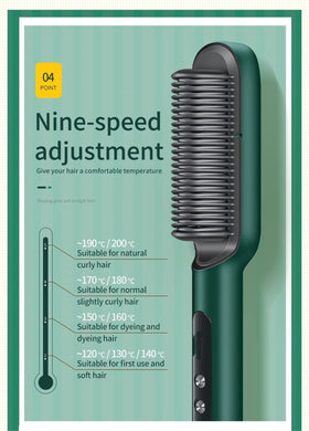 GYLCTOM ergonomic anti-scald design for safe handling during styling.