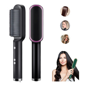 GYLCTOM negative ion straightener comb front view for smooth, frizz-free hair.