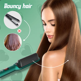 GYLCTOM portable straightener brush ideal for on-the-go grooming.