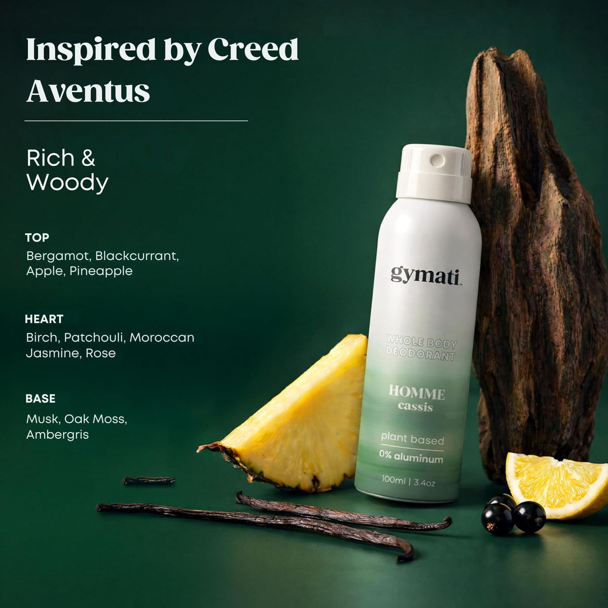 Gymati deodorant aluminum-free badge—skin-friendly, aluminum-free formulation.
