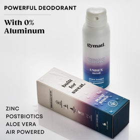 Close-up of Gymati spray nozzle releasing a light mist for all-day odor defense