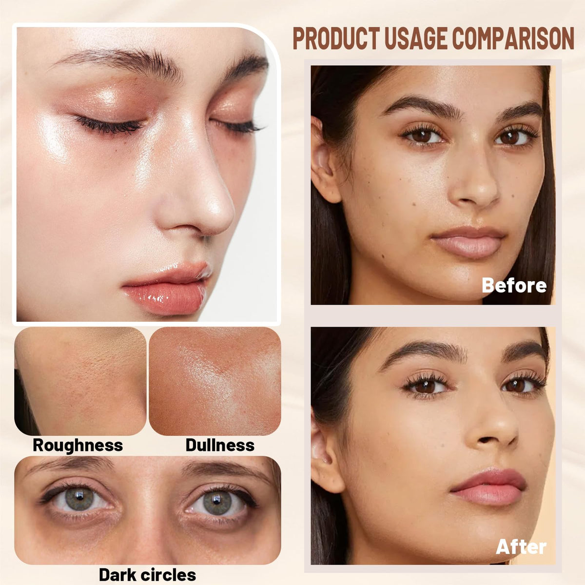 Gymfber foundation stick suits all skin types and provides a natural glow.