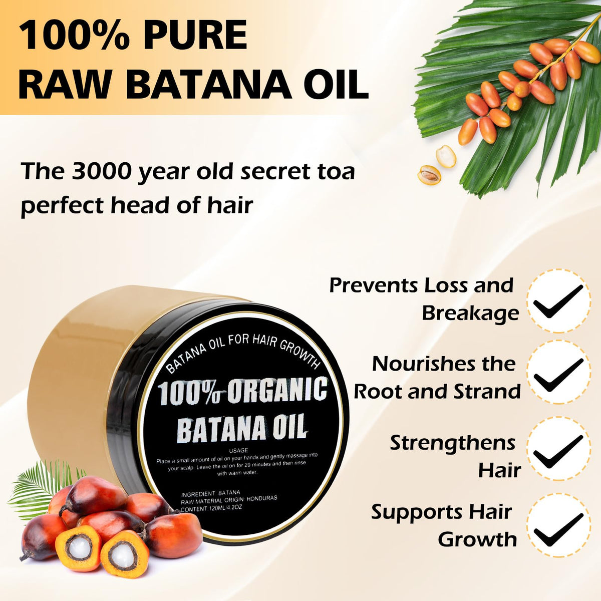 Gzarcwvn Batana oil on scalp for revitalization and smoother hair.