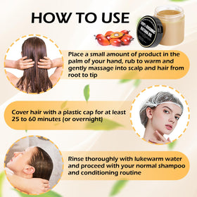 Gzarcwvn Hair care routine with Batana and Moringa oil for daily nourishment.
