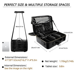 gzcz customizable dividers in the makeup case for flexible organization.