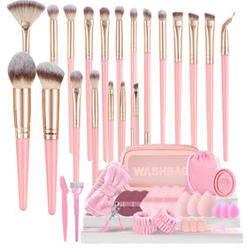 GZIXBDA makeup brush set 48pcs in case for on-the-go use