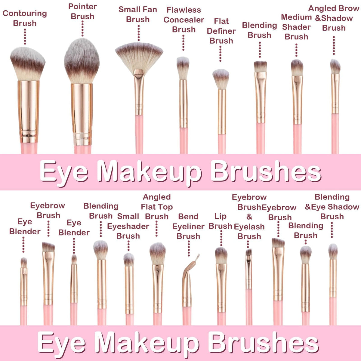 GZIXBDA soft synthetic bristles for smooth makeup application