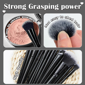 GZIXBDA travel-friendly brush kit fits in a compact bag for on-the-go.
