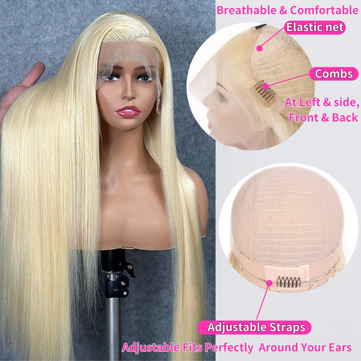 GZX 613 long straight hair wig offers smooth, dramatic length.