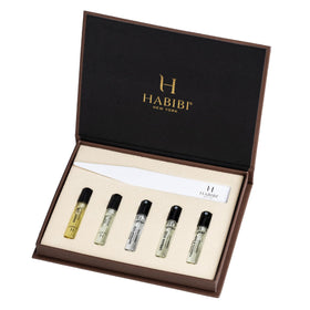 H Habibi Oud Discovery Honeyed Tobacco Oud vial ideal for evening ambiance.