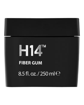 H14 Fiber Gum bottle front showing medium hold and sleek design