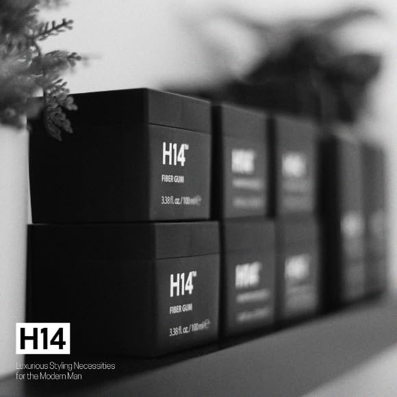 H14 Fiber Gum satin finish on styled hair with natural shine