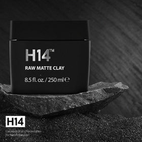 H14 Raw Matte Clay 2oz tin is portable for gym bag and on-the-go styling.