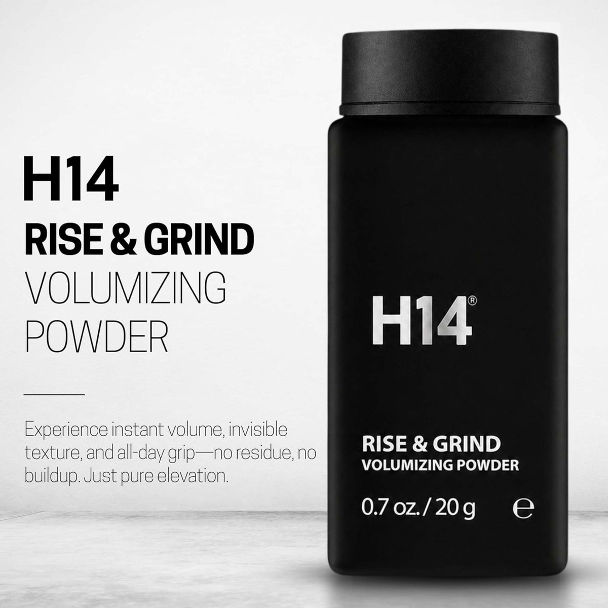 Close look at H14 Rise and Grind powder dispensing cap enabling quick root lift