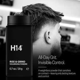 H14 Rise and Grind powder ingredients include pea extract and acai oil