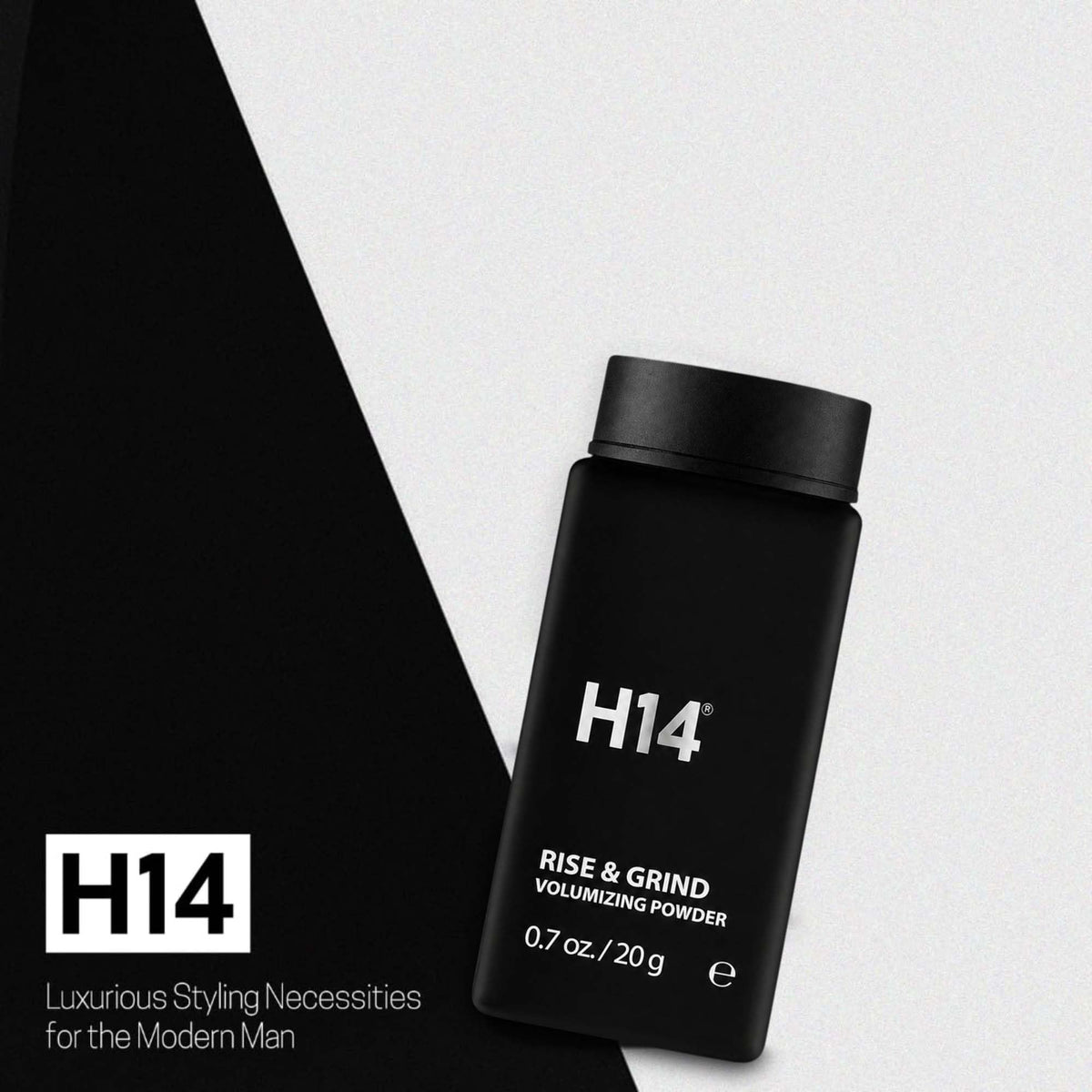 H14 Rise and Grind powder used on hair suitable for all hair types