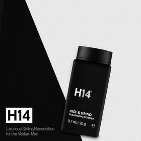 H14 Rise and Grind powder used on hair suitable for all hair types