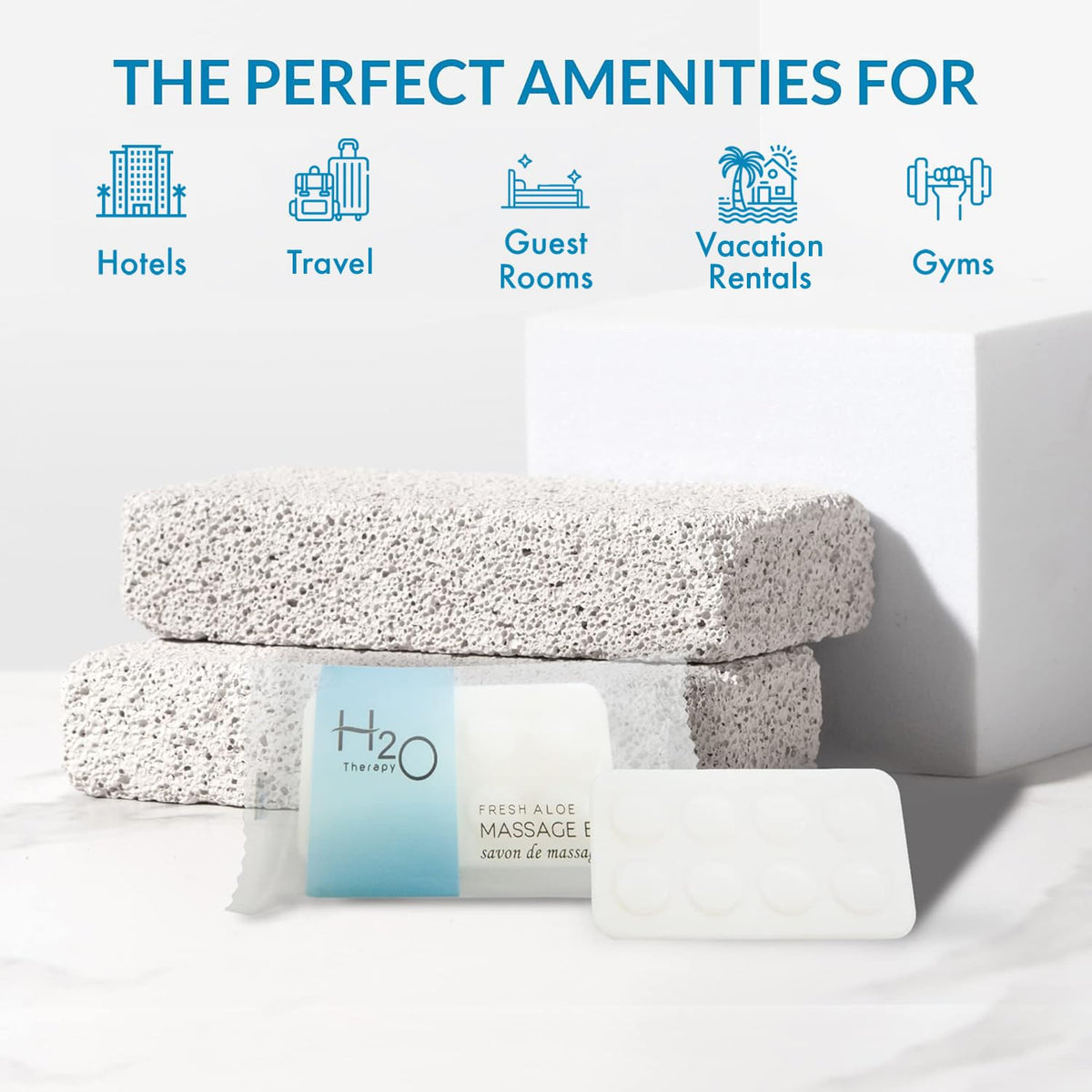H2O Therapy 100 sachets for easy hotel restocking.