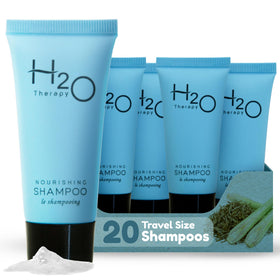 H2O Therapy travel shampoo bottles in bulk for guest rooms