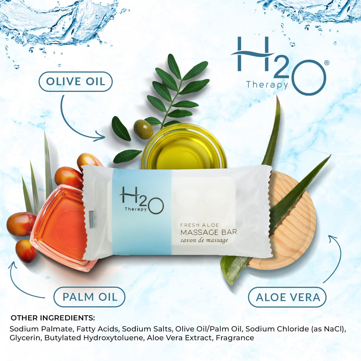 H2O Therapy white tea honey fragrance for a spa-like feel.