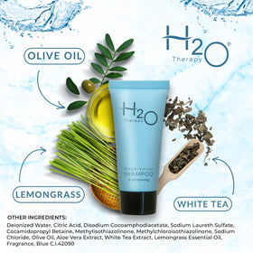 Shampoo with white tea scent for hotel showers