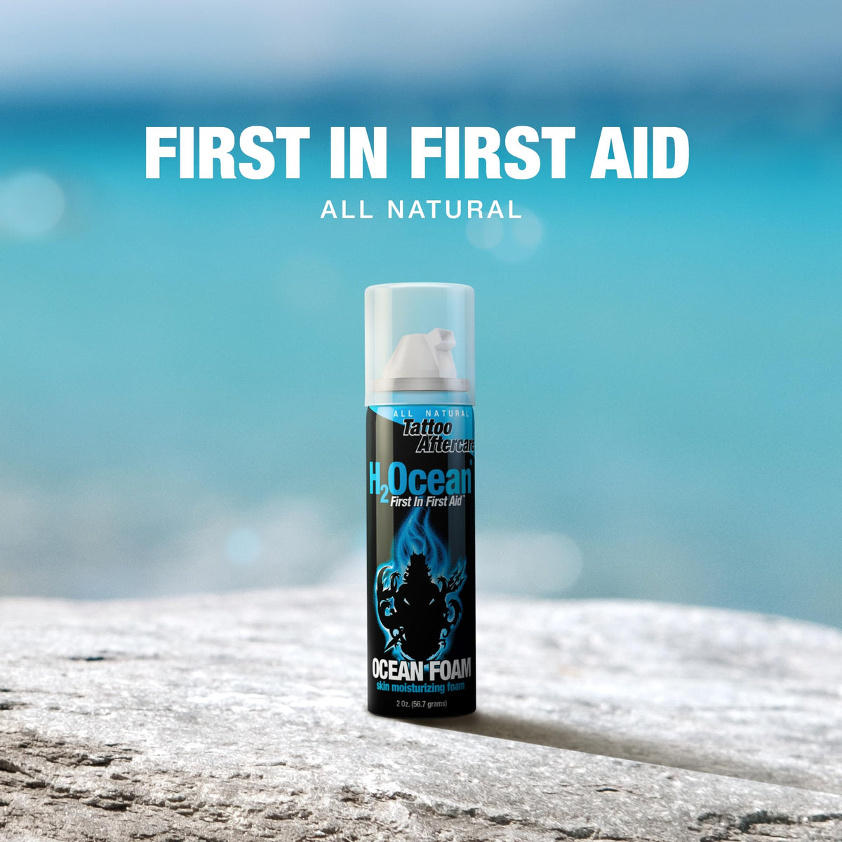 Made in USA label on Ocean Foam packaging.