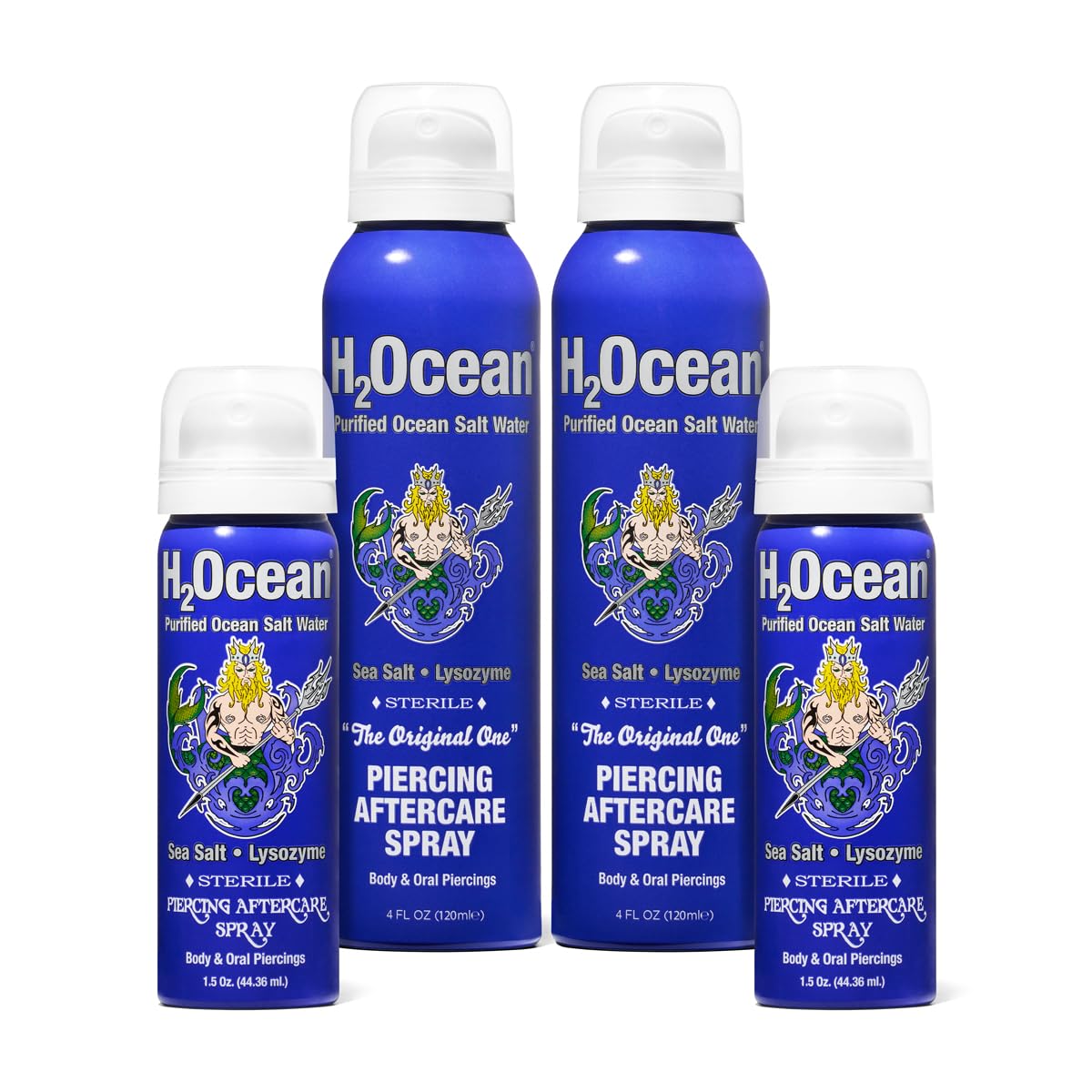 H2Ocean piercing aftercare bundle: refreshing mist for soothing post-piercing care