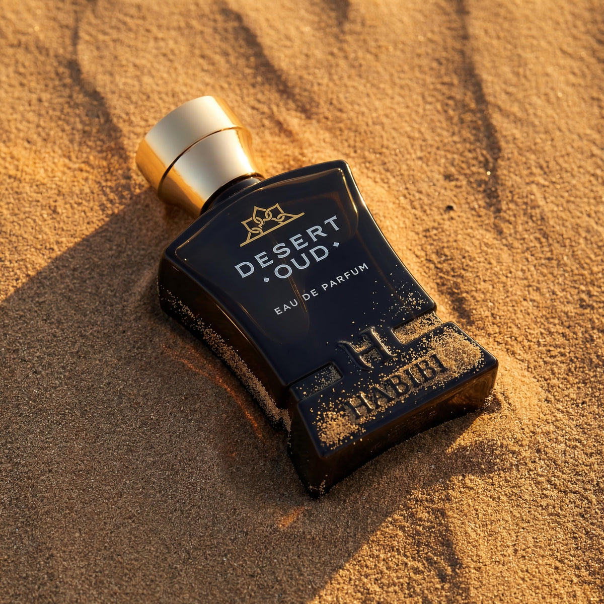H HABIBI Desert Oud top notes with citrus and peach.