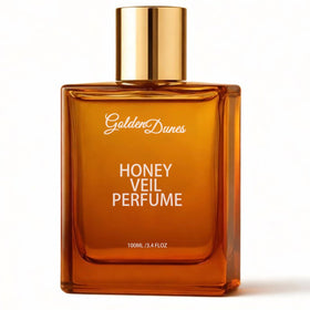 HABOHUSE Golden Dunes Honey Veil bottle highlights long lasting fragrance for all day wear