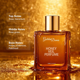 HABOHUSE Golden Dunes Honey Veil cap shows premium detail for a refined fragrance ritual