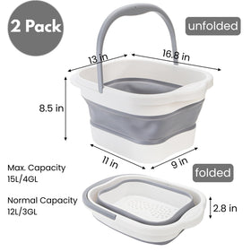 Hacaroa foot bath tub interior length 10.5 inches supports larger foot sizes.