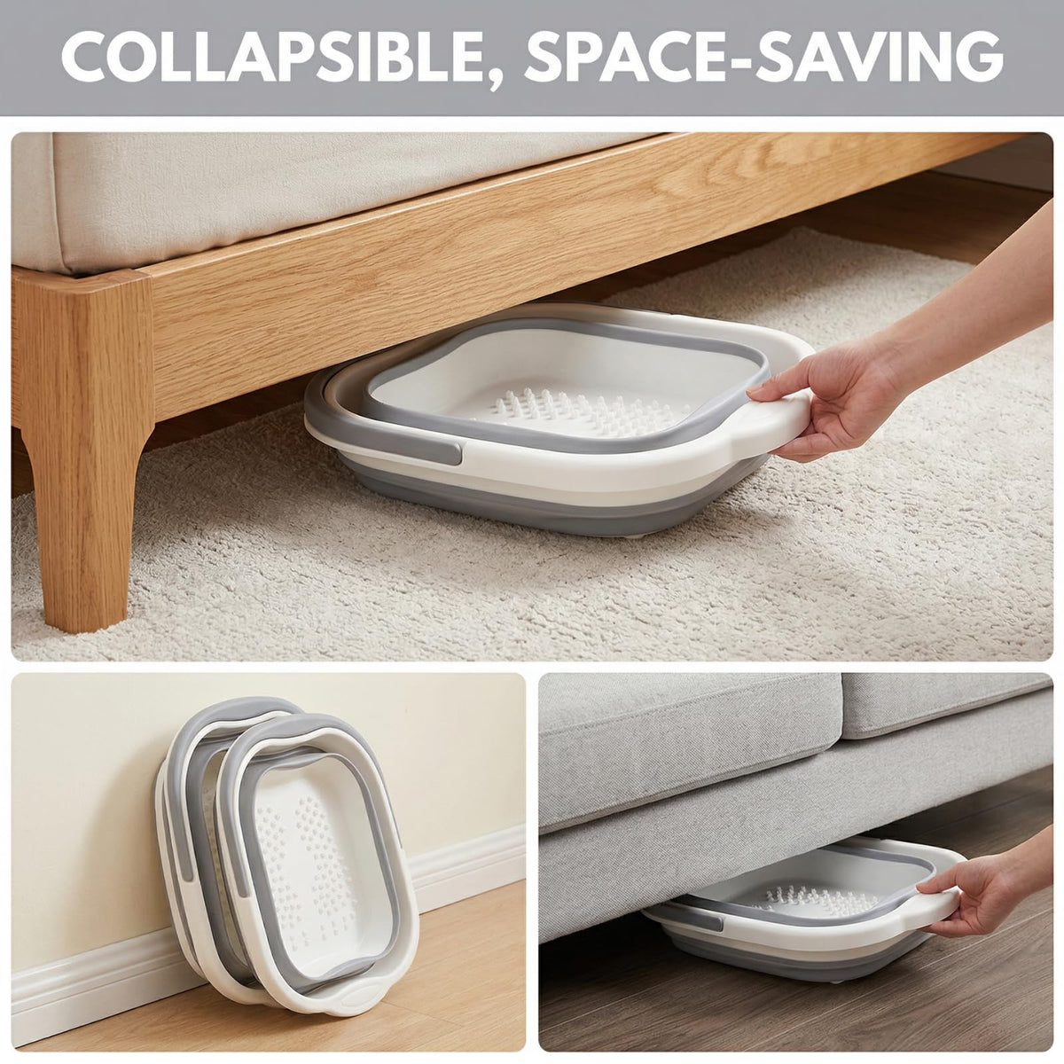 Hacaroa multi-use basin suitable for foot soaking, laundry, and camping chores.