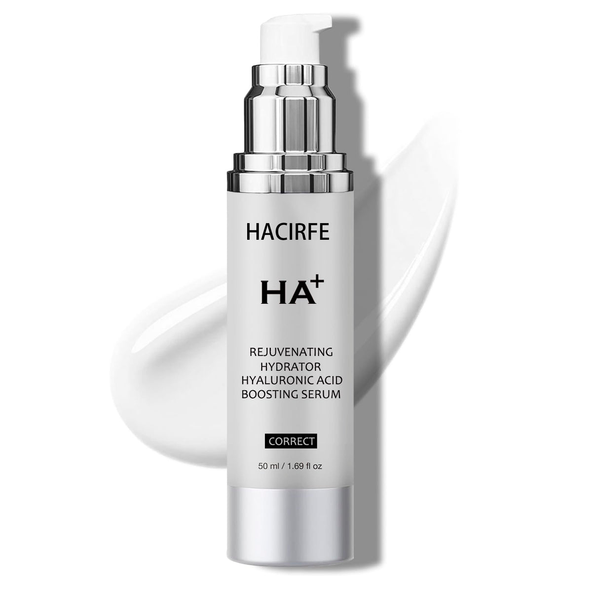 HACIRFE ElegaCell serum pump bottle for easy daily application and hydration.