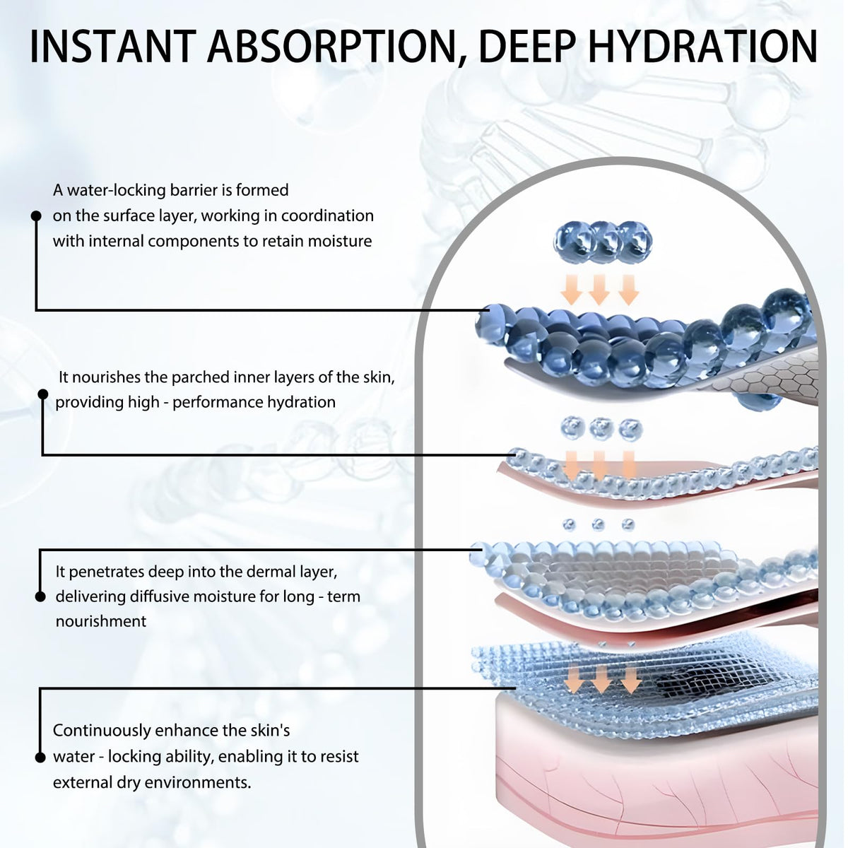 HACIRFE HA Rejuvenating Hydrator dispense action highlights easy, precise application.