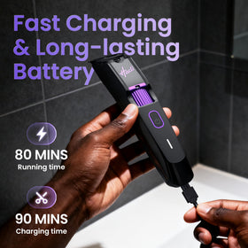 HACLI cordless design offers up to 60 minutes runtime with USB-A charging