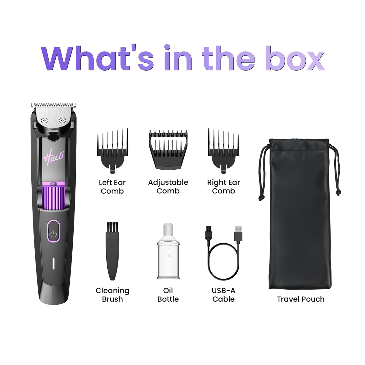 HACLI trimmer supports wet and dry use for flexible grooming