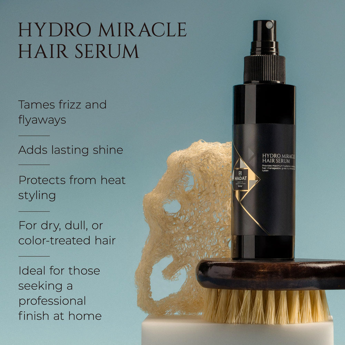 HADAT Hydro Miracle serum pump dispensing evenly for precise application.