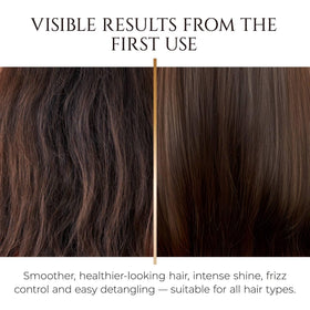 HADAT Liquid Silk Treatment leaves hair silky with lasting moisture after use