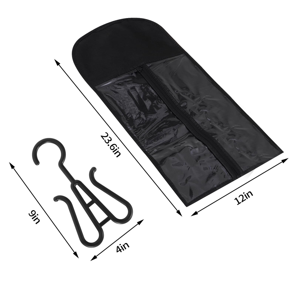 Hadwoer wig storage bag easy-use hooks prevent shape marks.