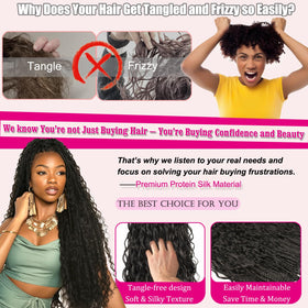 haftaluv pure protein fiber close-up soft texture for comfortable styling