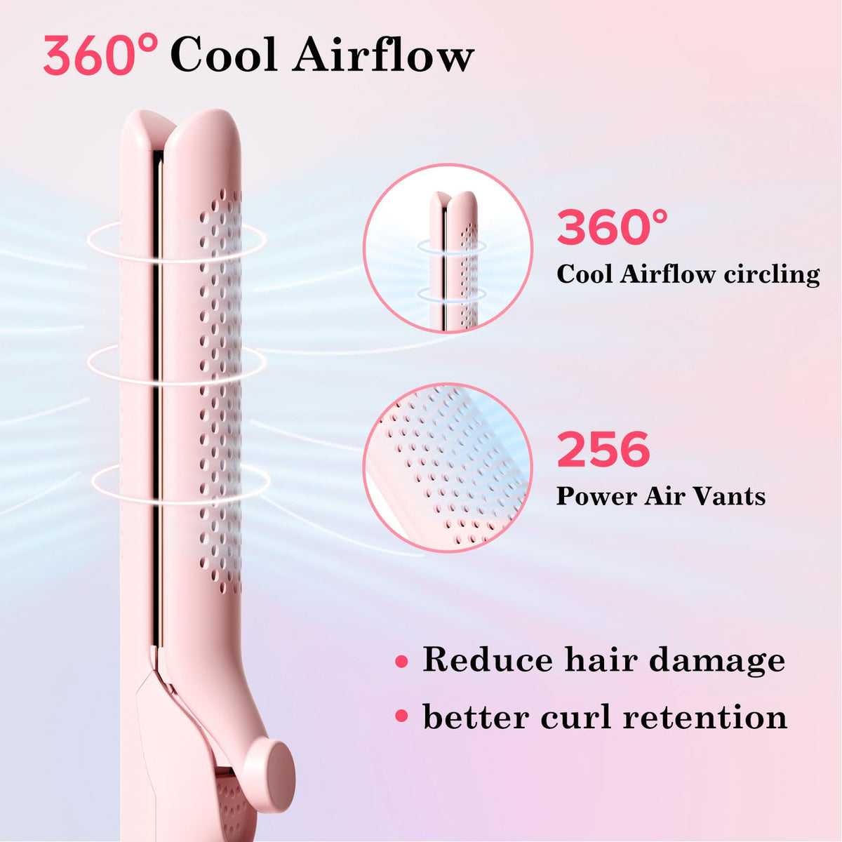 Hahahope 360 air flow cooling system sets curls faster with less heat exposure