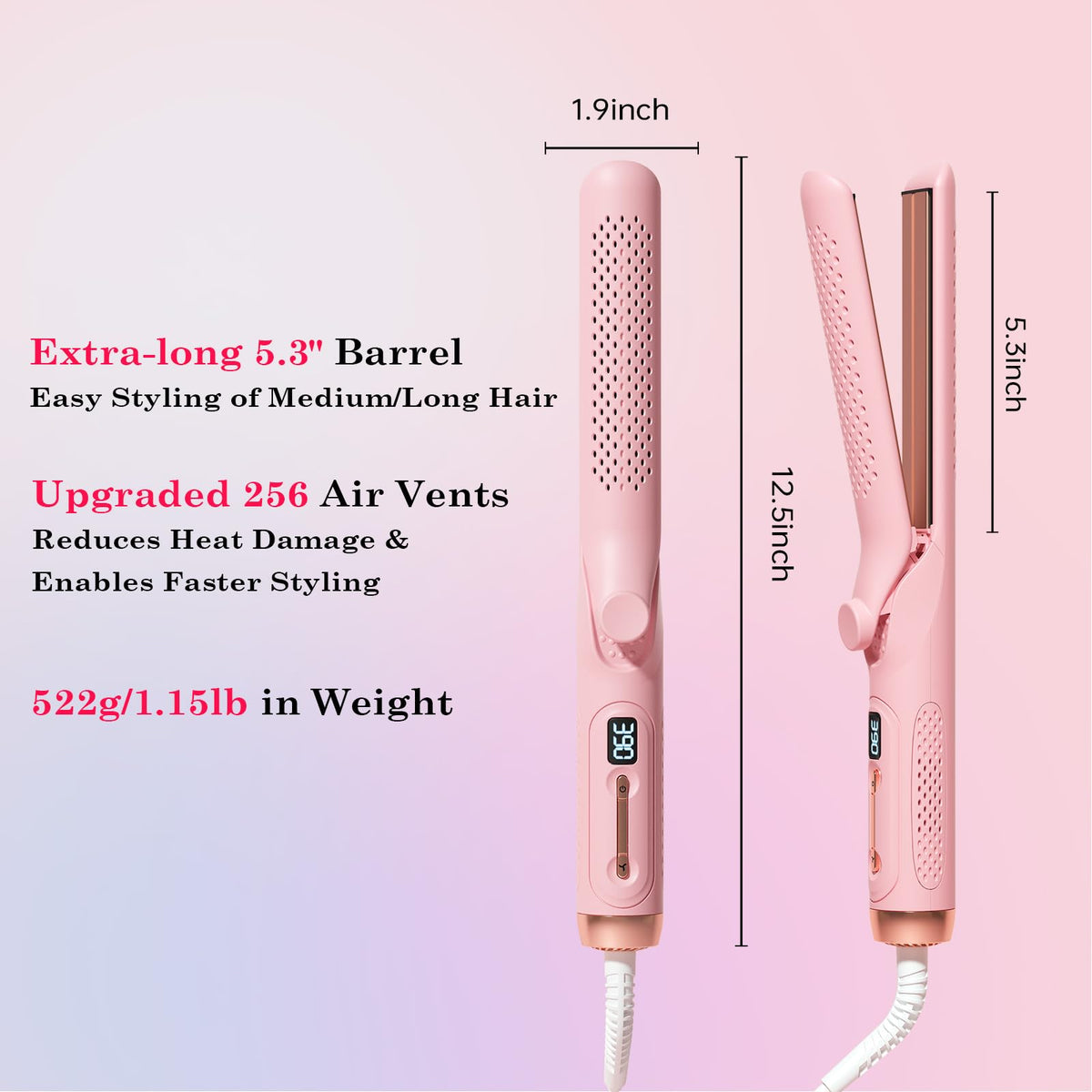 Hahahope ergonomic grip and 360 degree swivel cord for comfortable use