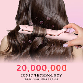 Hahahope titanium ionic plates reduce frizz and seal moisture for healthier-looking hair