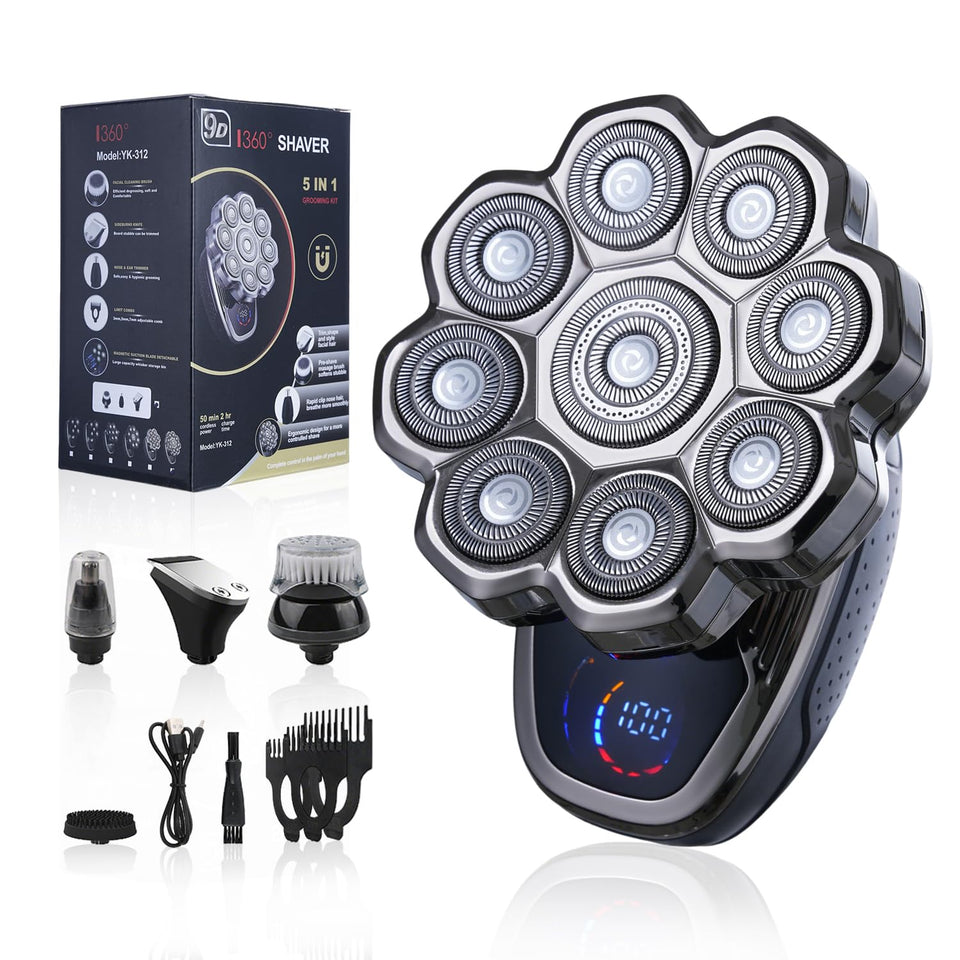 HAHAKEE 9D head shaver with floating head for a precise shave
